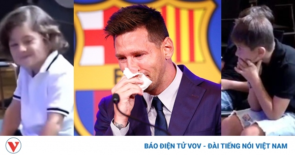 Biểu cảm trái ngược của các con Messi khi bố bật khóc