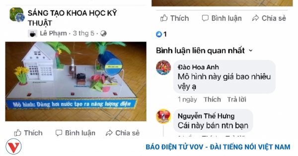 Đề tài khoa học kỹ thuật của học sinh mua bán công khai trên các chợ online