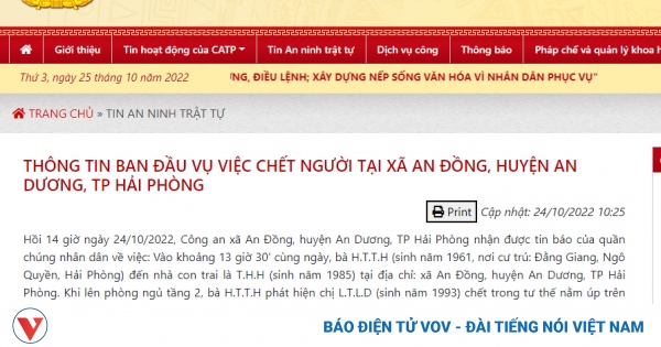 thumbnail - Công an Hải Phòng thông tin về vụ nổ súng giết người ở xã An Đồng